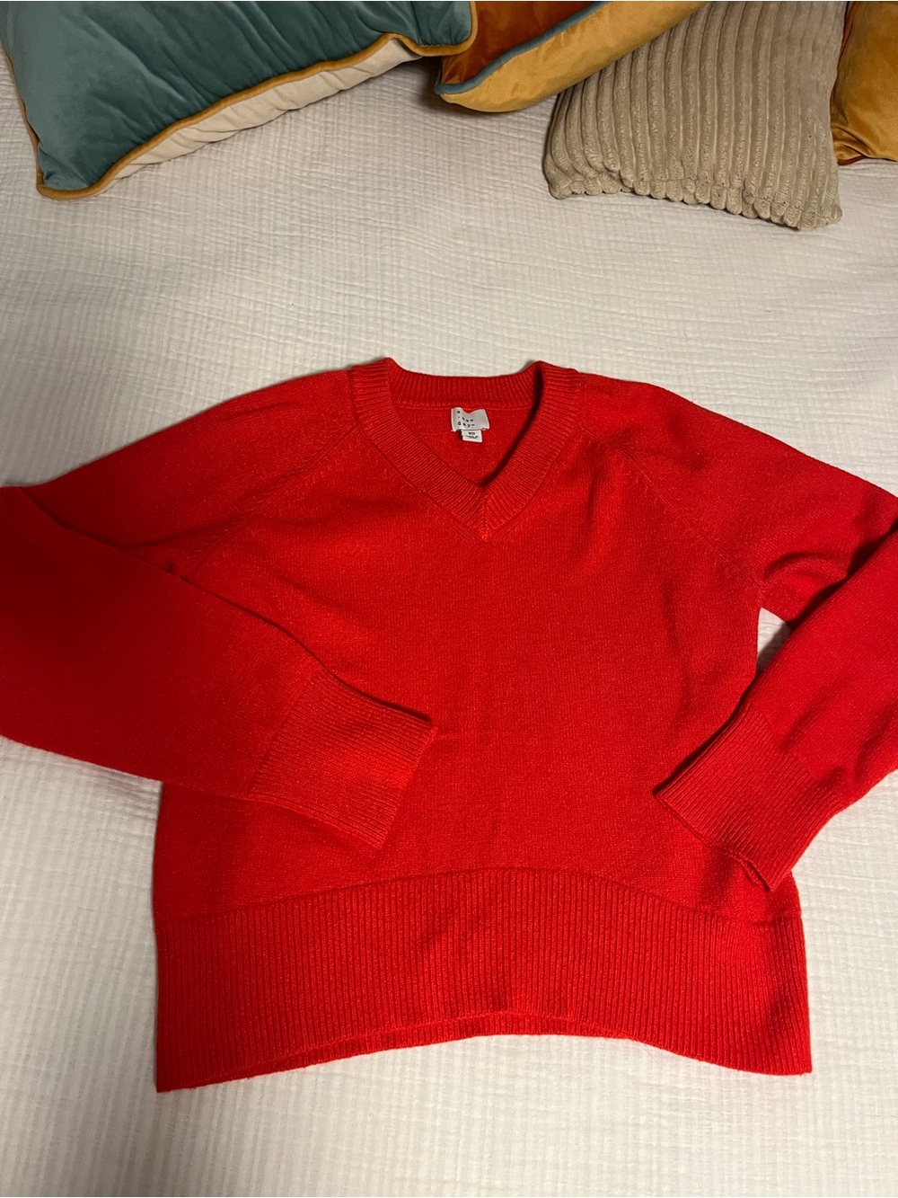 A NEW DAY - V-Neck Red Women's Sweater